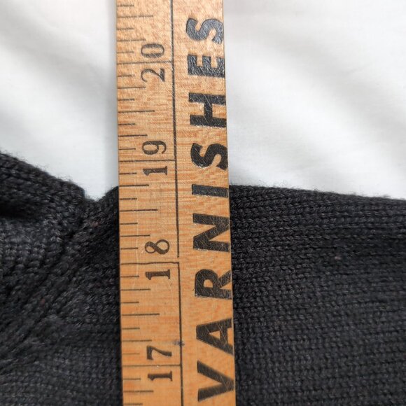 Michael Kors Women's Black Knit Merino Wool Long Cardigan/Sweater, Medium - Picture 7 of 8